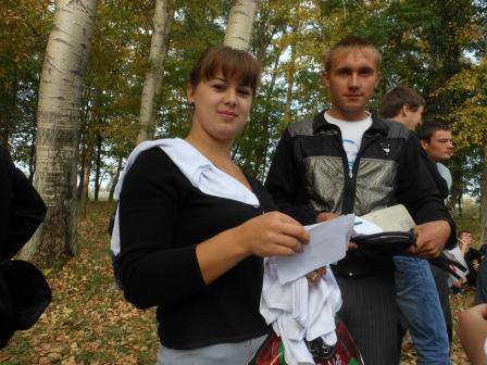 Участники кросса: Каширина Юля и Кожухов Андрей